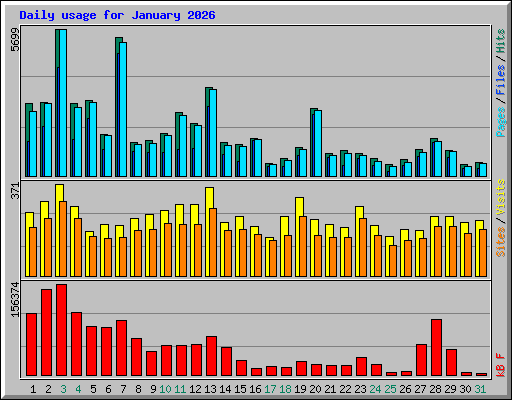 Daily usage for January 2026