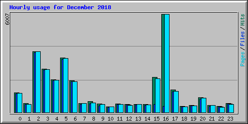 Hourly usage for December 2018