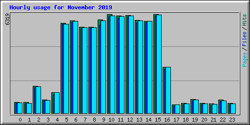 Hourly usage for November 2019