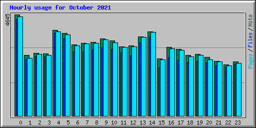 Hourly usage for October 2021