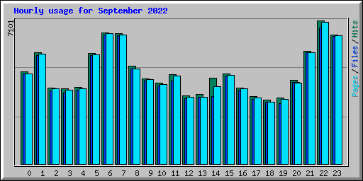 Hourly usage for September 2022