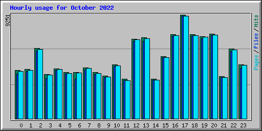 Hourly usage for October 2022