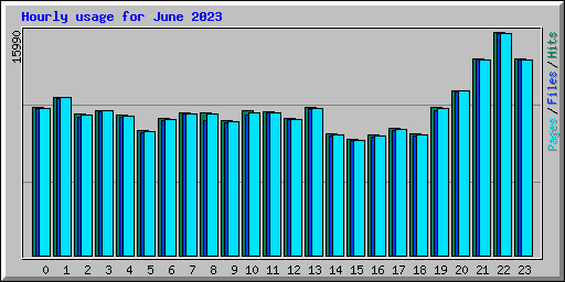 Hourly usage for June 2023