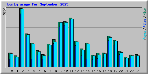 Hourly usage for September 2025
