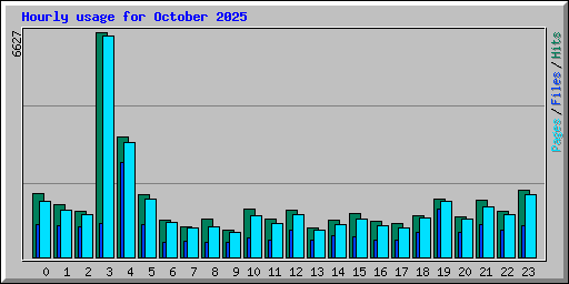 Hourly usage for October 2025