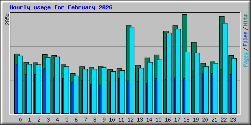 Hourly usage for February 2026