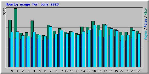 Hourly usage for June 2026