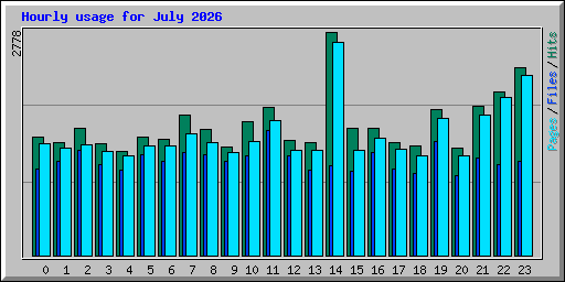 Hourly usage for July 2026